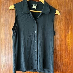 VTG AGNES B BUTTON UP COLLAR TANK